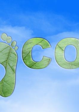 Carbon footprint and CO2 icons